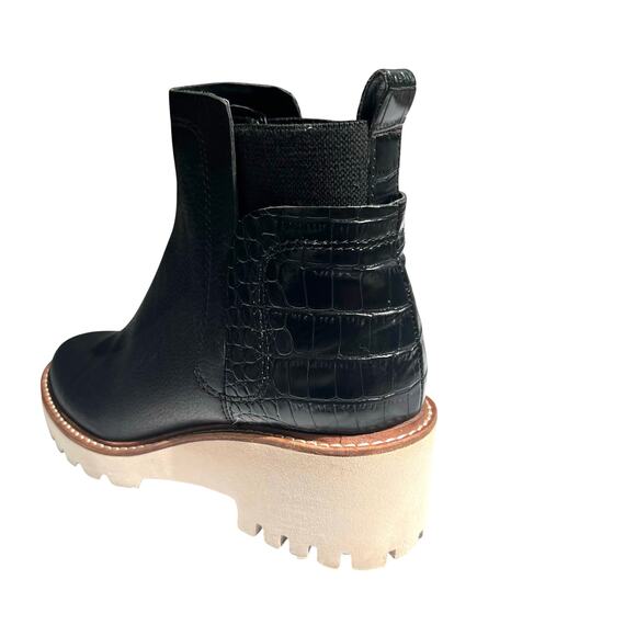 Dolce Vita H2O Chelsea Boots Croc Black & Cream - Picture 6 of 15